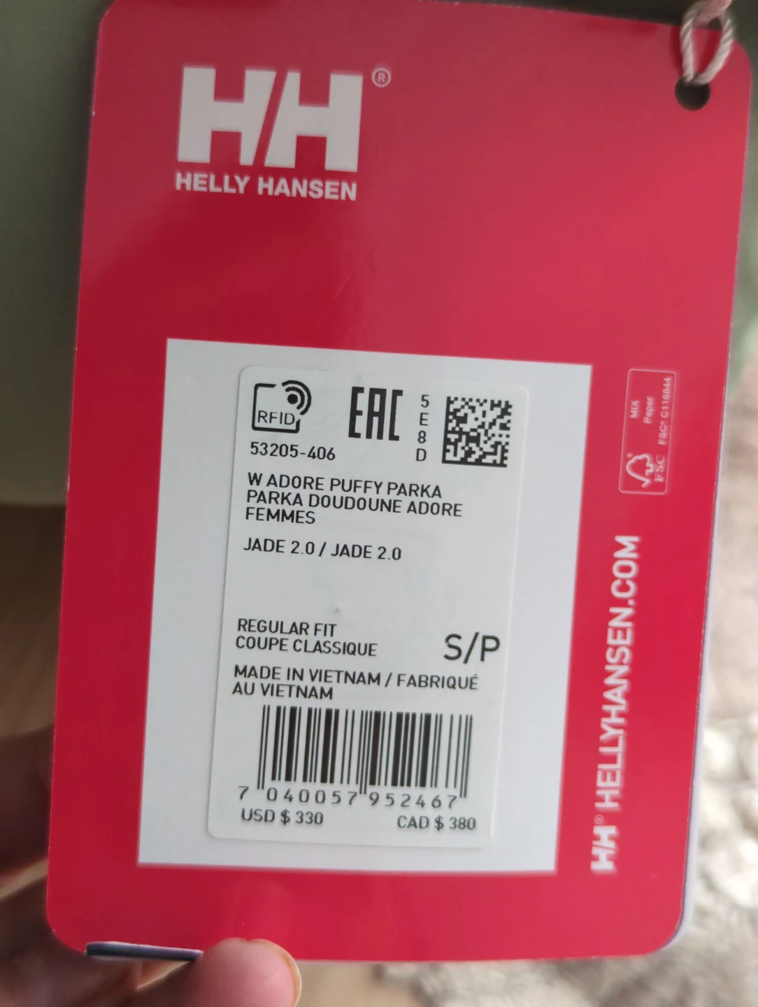 Helly Hansen W Adore Puffy Parka - Jade, Size S/P - photo 2