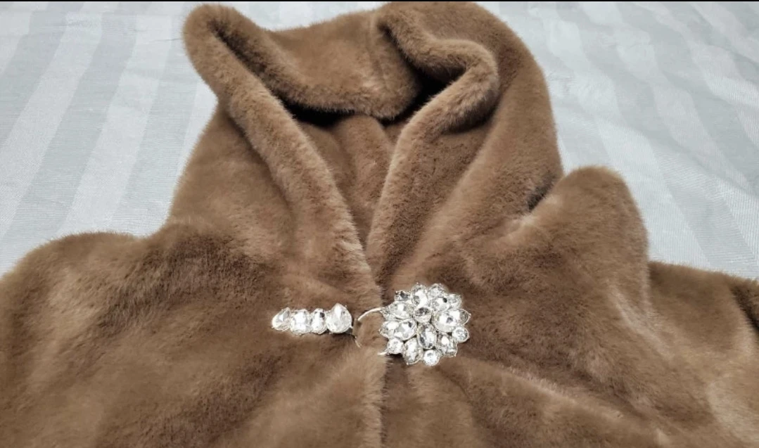 New Danish Mink silk hooded fur coat women Medium - photo 2