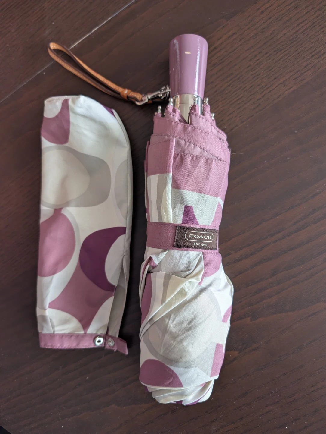 Coach Signature Compact Umbrella