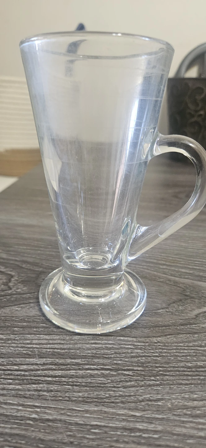 Clear Glass Footed Mug