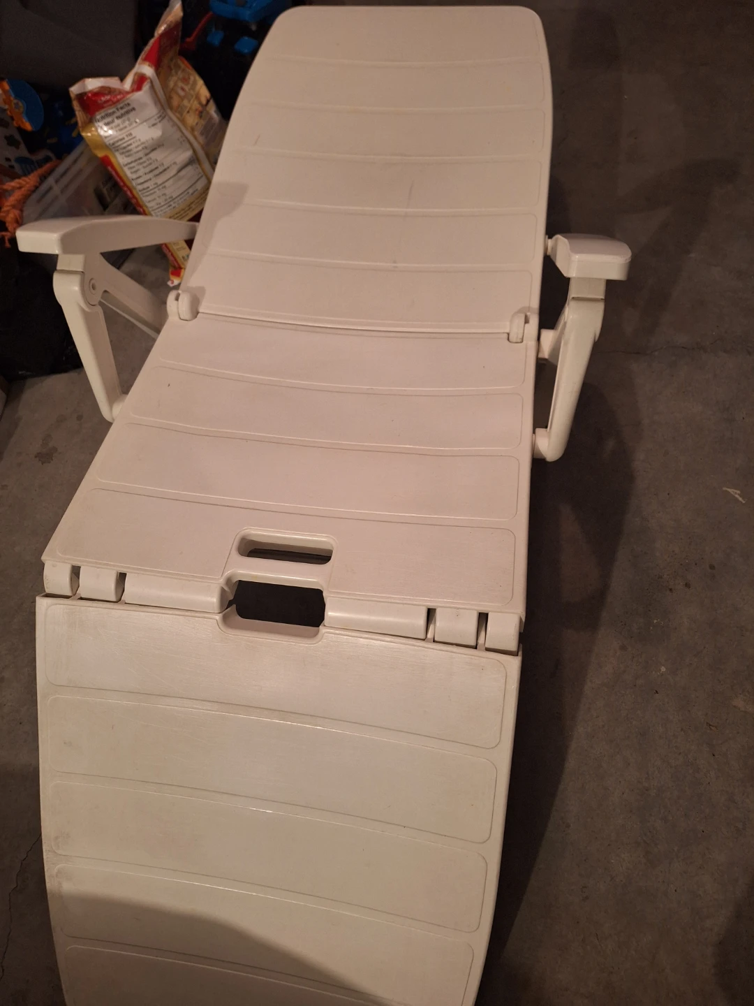 White Plastic Chaise Lounge Chair