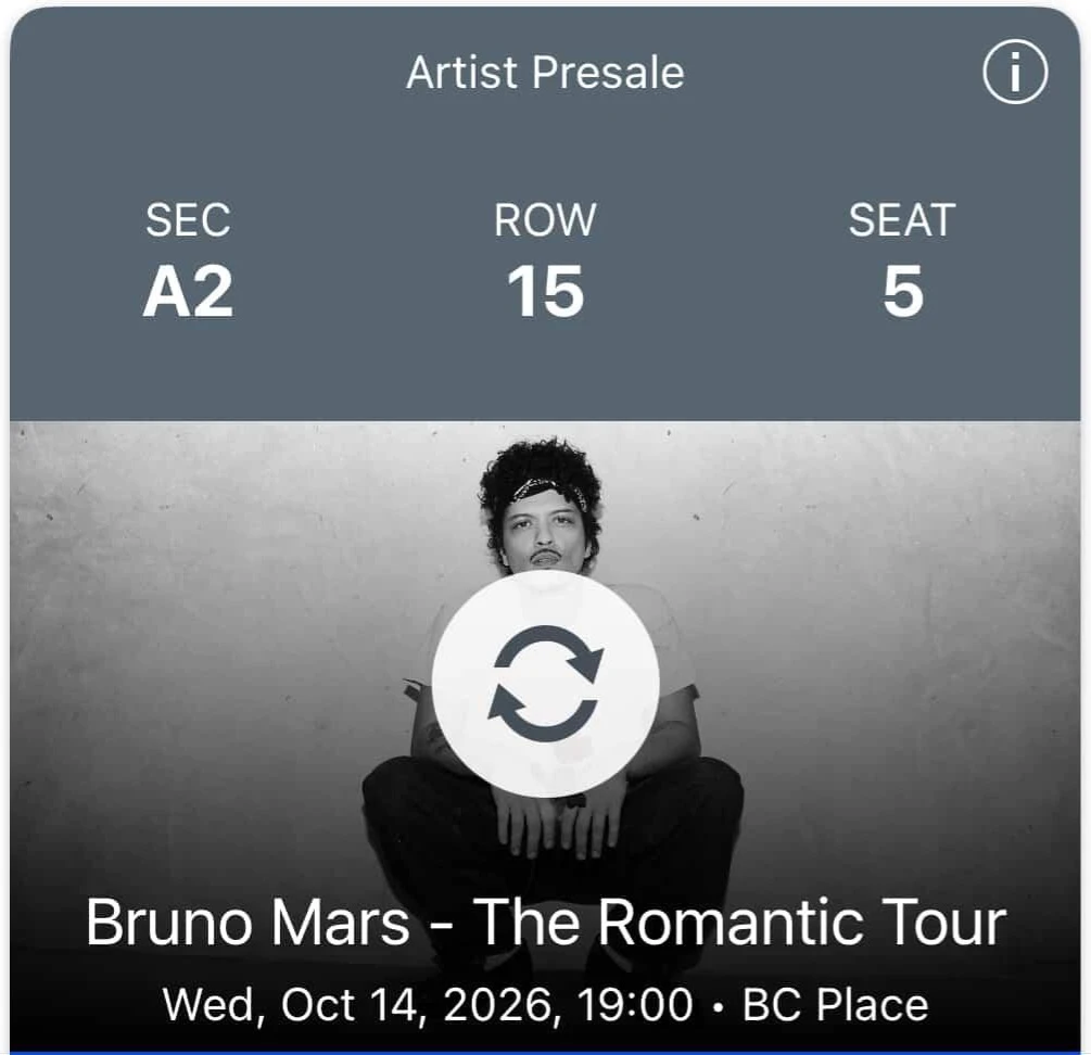 Bruno Mars The Romantic Tour Tickets - Wed, Oct 14 2026 - photo 2