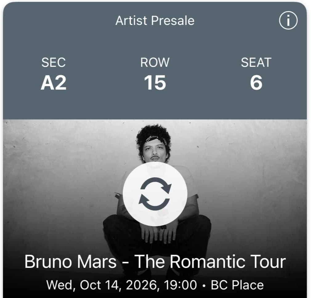 Bruno Mars The Romantic Tour Tickets - Wed, Oct 14 2026 - photo 3