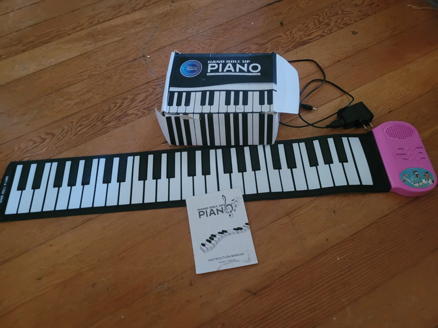 Hand Roll Up Piano with Power Adapter and Manual