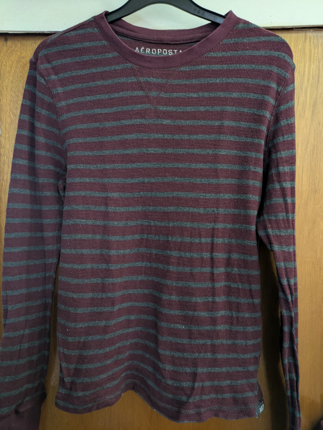 Aeropostale Men's Striped Long Sleeve Thermal Shirt - Small - photo 2