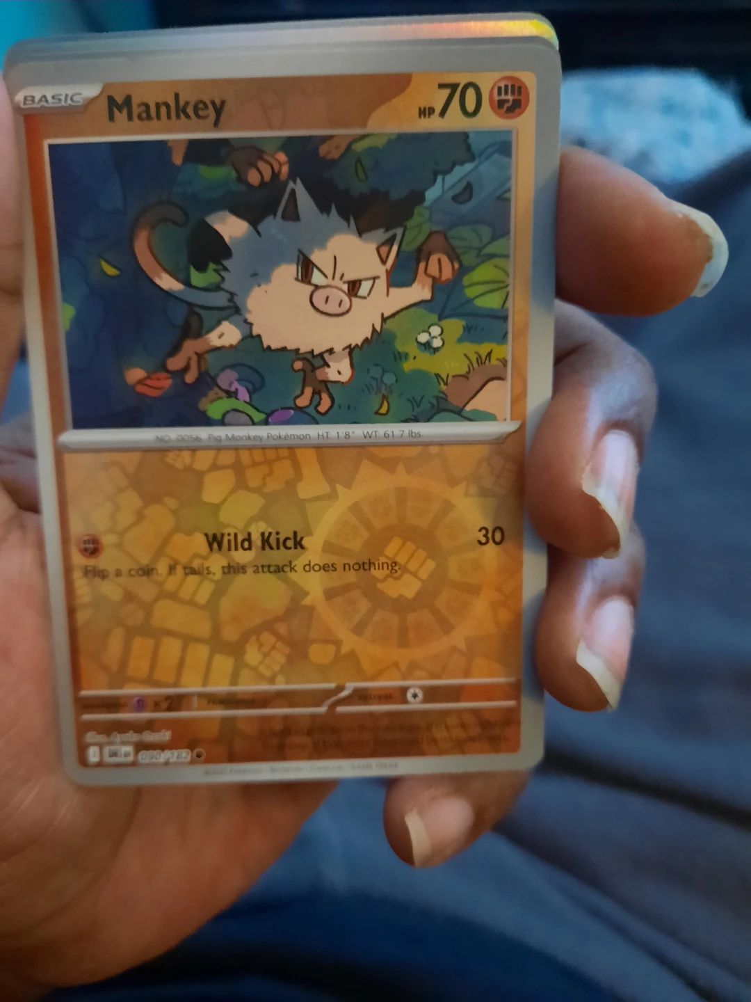 Pokemon Mankey Card