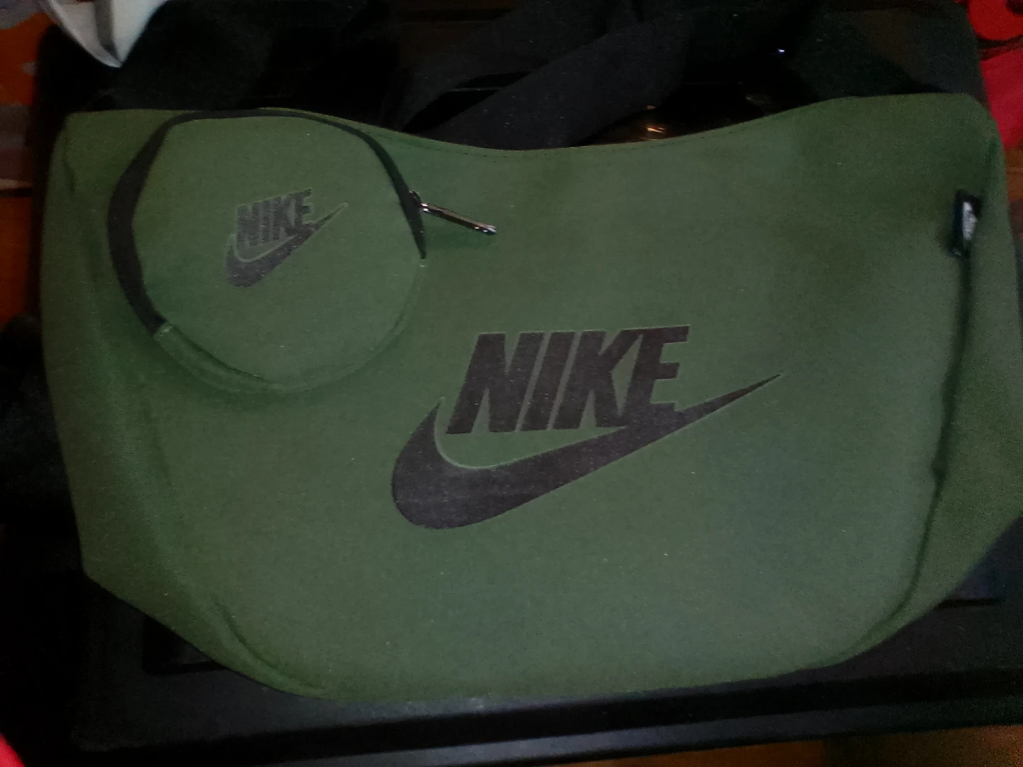 Nike Green Crossbody Bag with Pouch