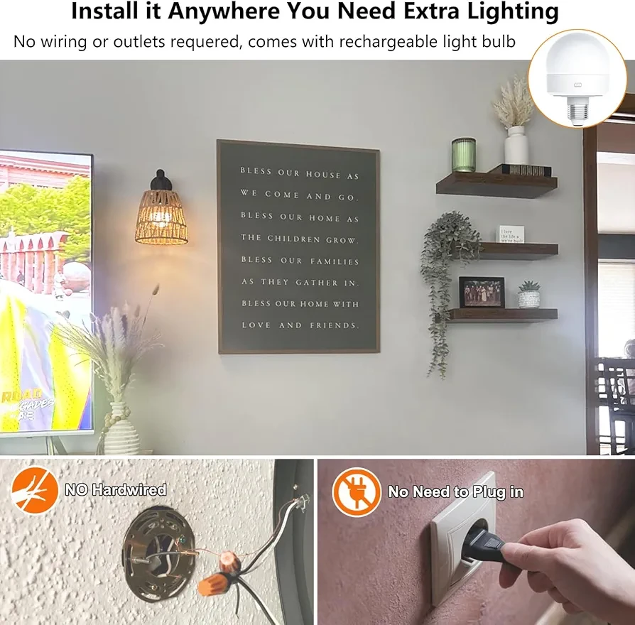 Battery Operated Wall Sconce Set of 2 with Remote - photo 4