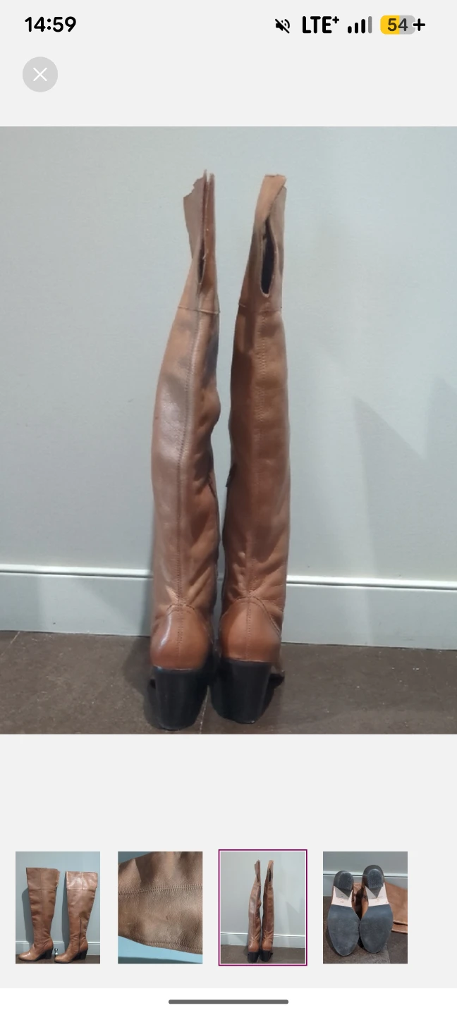 8.5 Corso Como Over-the-Knee Leather Boots - photo 4