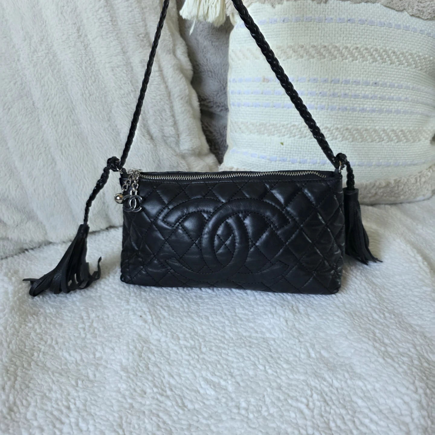 Cc Black Quilted Leather Shoulder Bag - photo 2