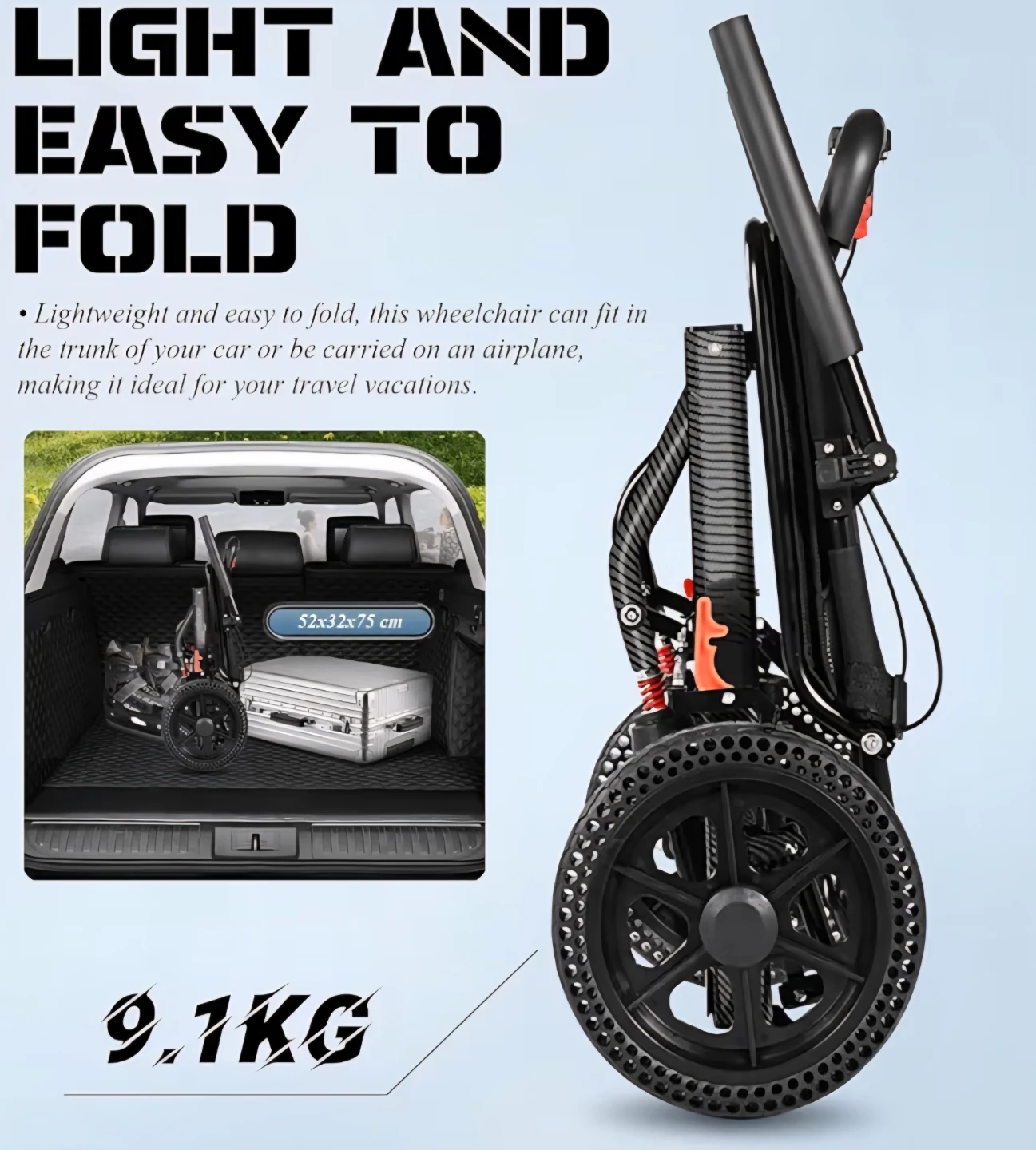Lightweight Folding Wheelchair - photo 4