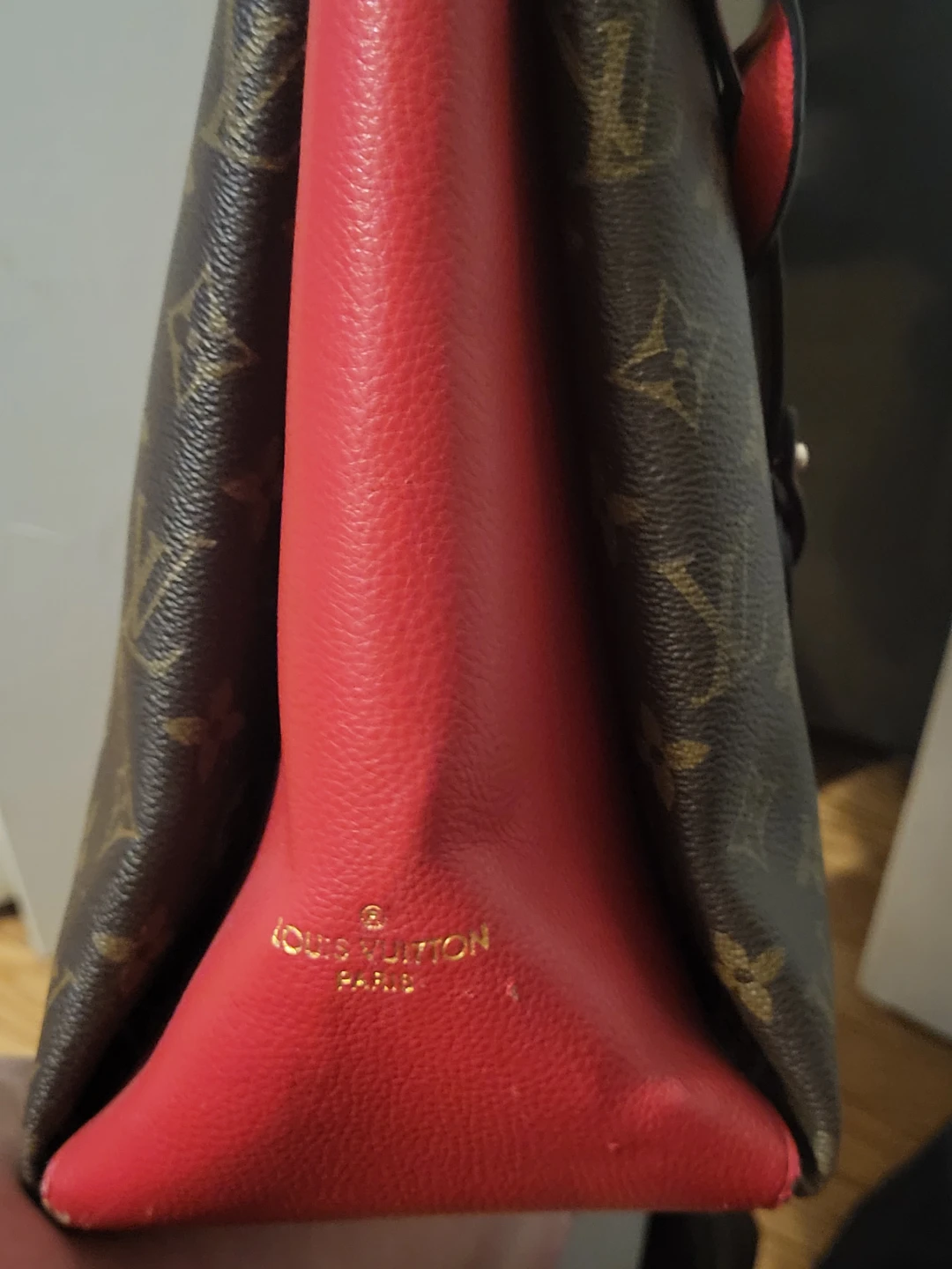 Louis Vuitton Monogram Canvas & Red Leather Shoulder Bag - photo 3