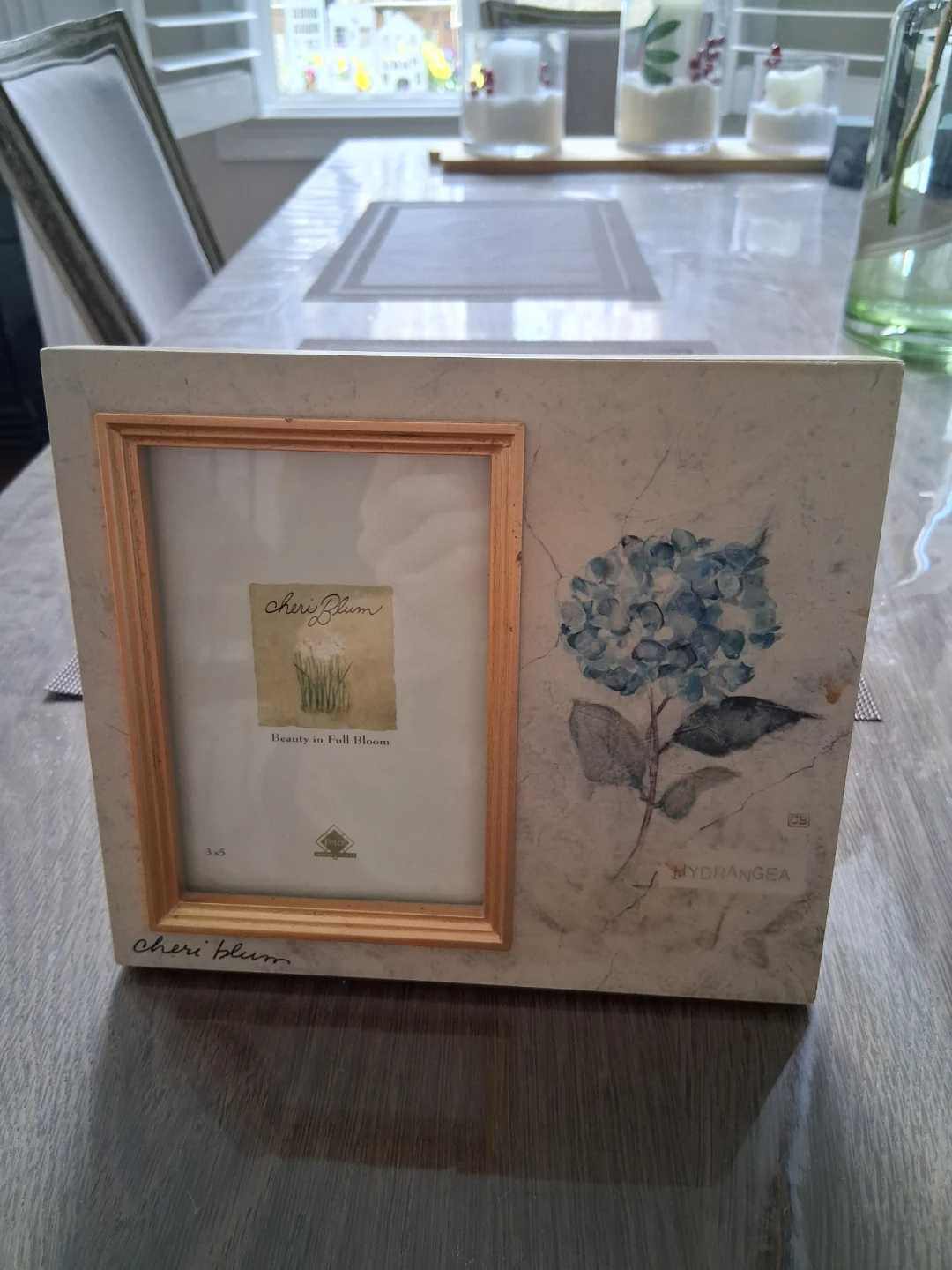 Cheri Blum Hydrangea Photo Frame 3x5