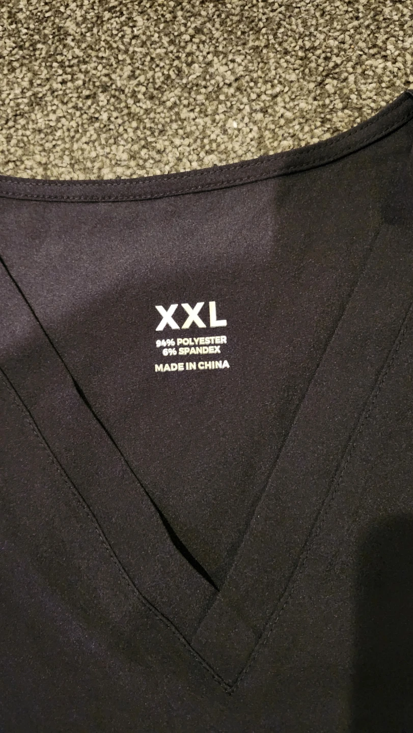 XXL Black Scrub Top and Pants Set - photo 3