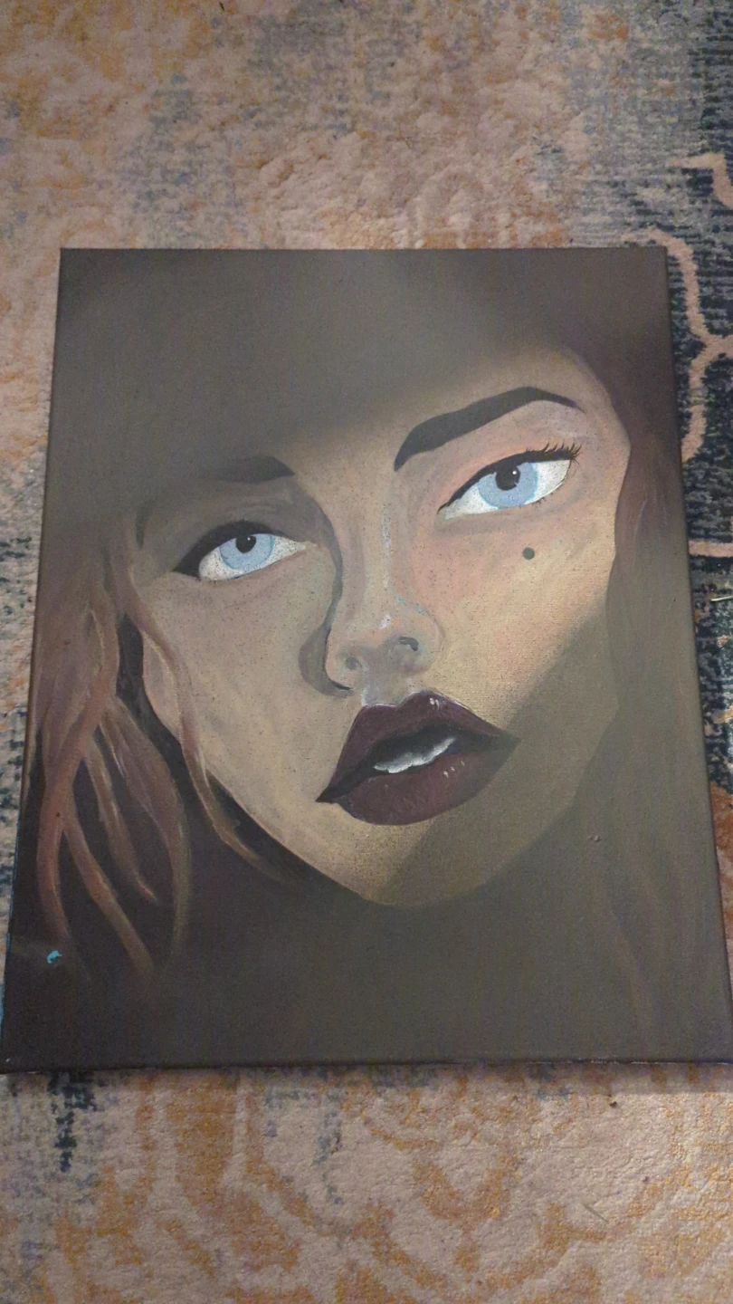 Acrylic Painting of a Woman's Face