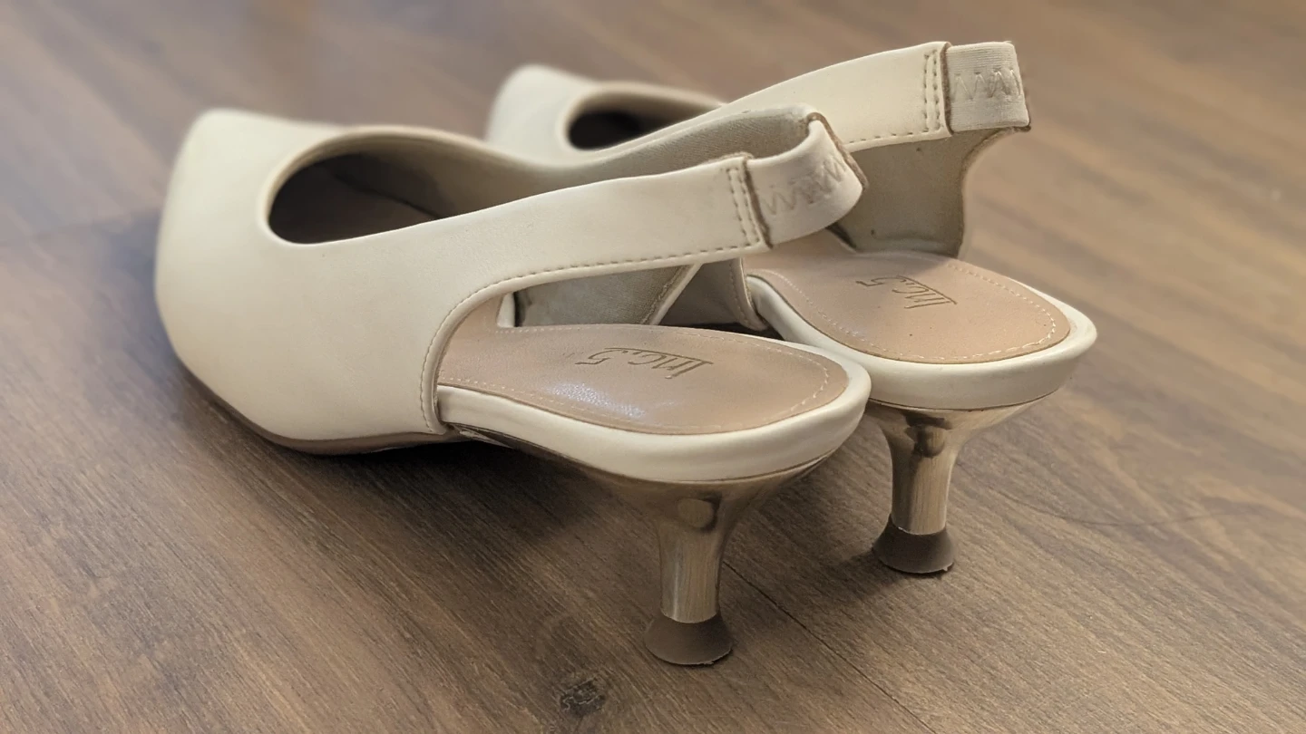 Inc. 5 White Slingback Heels - worn once - photo 2