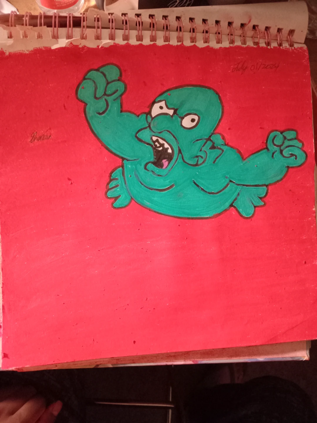 Homer Simpson Drawing With Faber-Castell Oil Pastels - photo 5