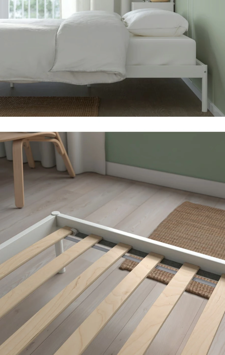 IKEA metal Bed Frame, White, Full/Double - photo 2