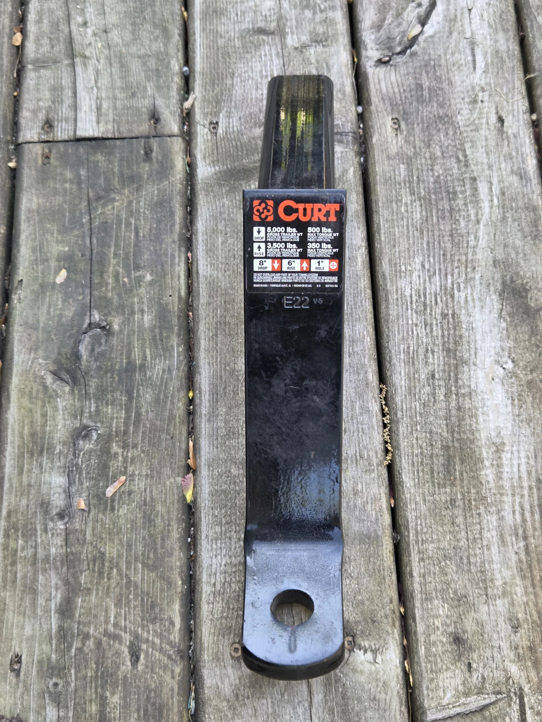 NEW CURT 45090 Class 3 Trailer Hitch Ball Mount – 8" Drop - photo 2
