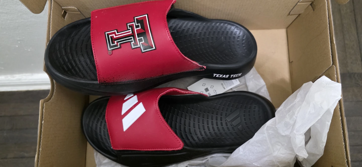 Adidas Lightblaze Slide Sandals Men's Size 10 Texas Tech Red
