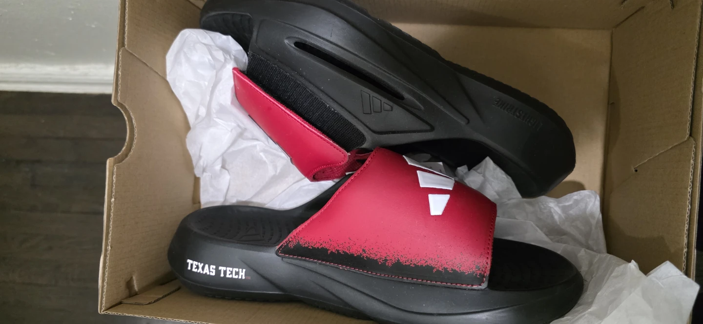 Adidas Lightblaze Slide Sandals Men's Size 10 Texas Tech Red - photo 3