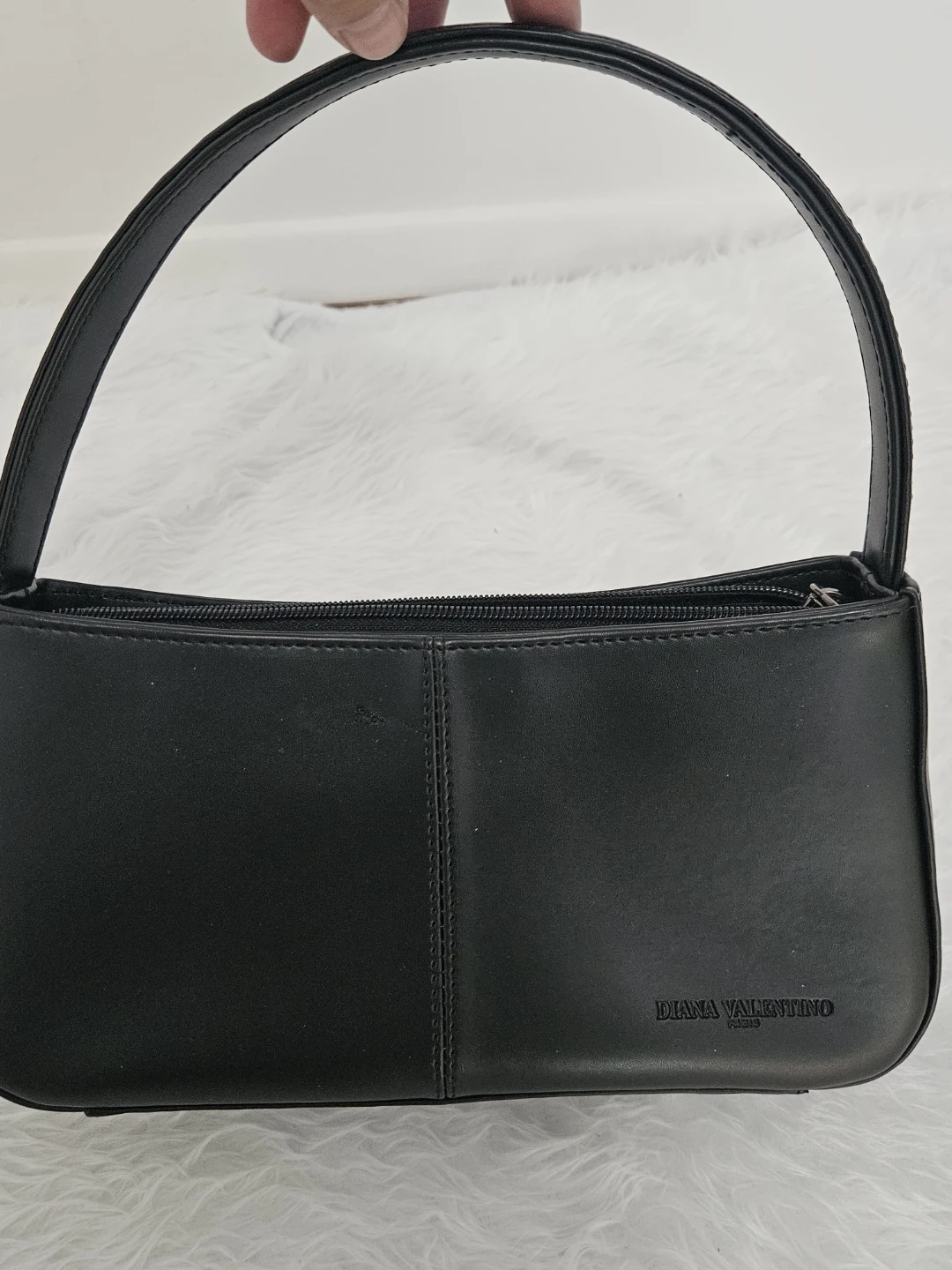 Diana Valentino Paris Black Shoulder Bag