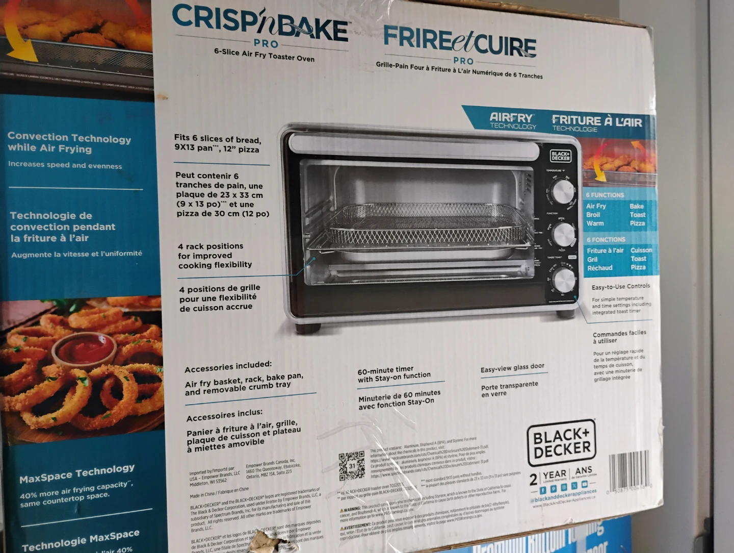 BLACK+DECKER CrispnBake Pro 6-Slice Air Fry Toaster Oven - photo 3