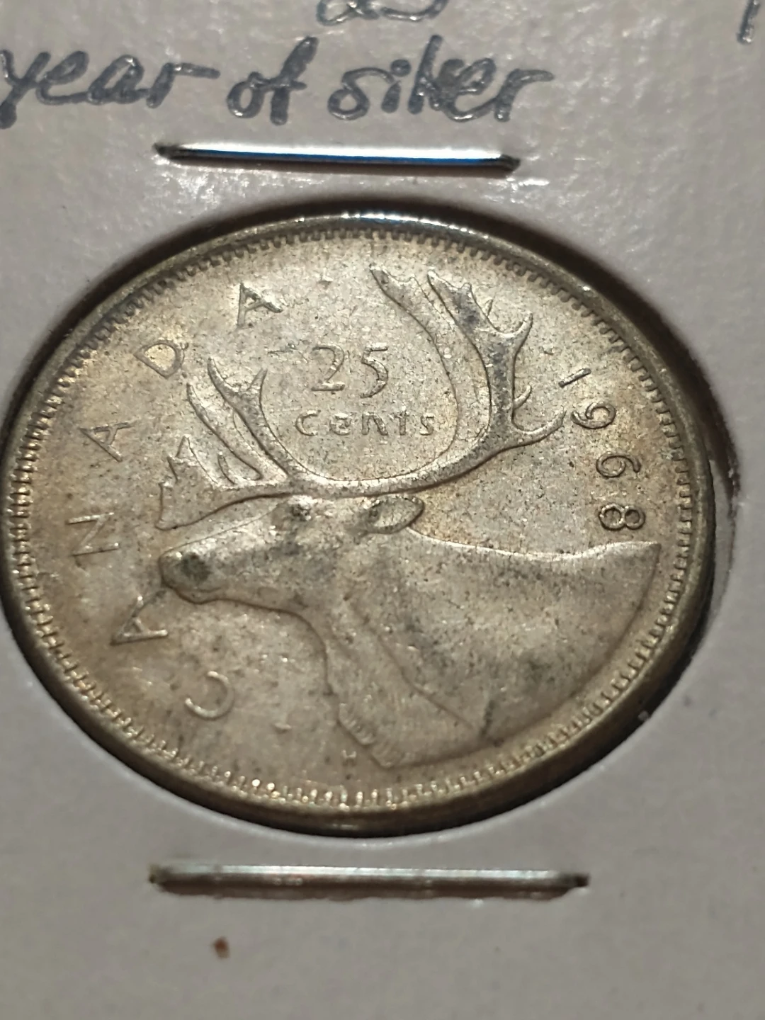 1968 Canada silver quarter