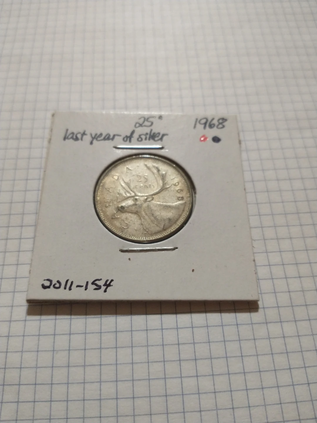 1968 Canada silver quarter - photo 2