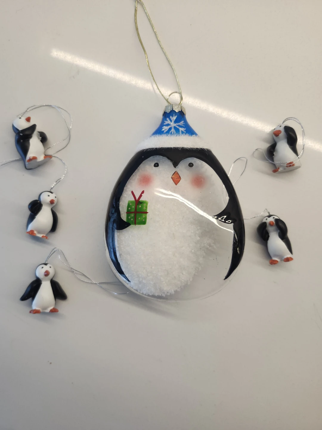 Penguin Christmas Ornament Set