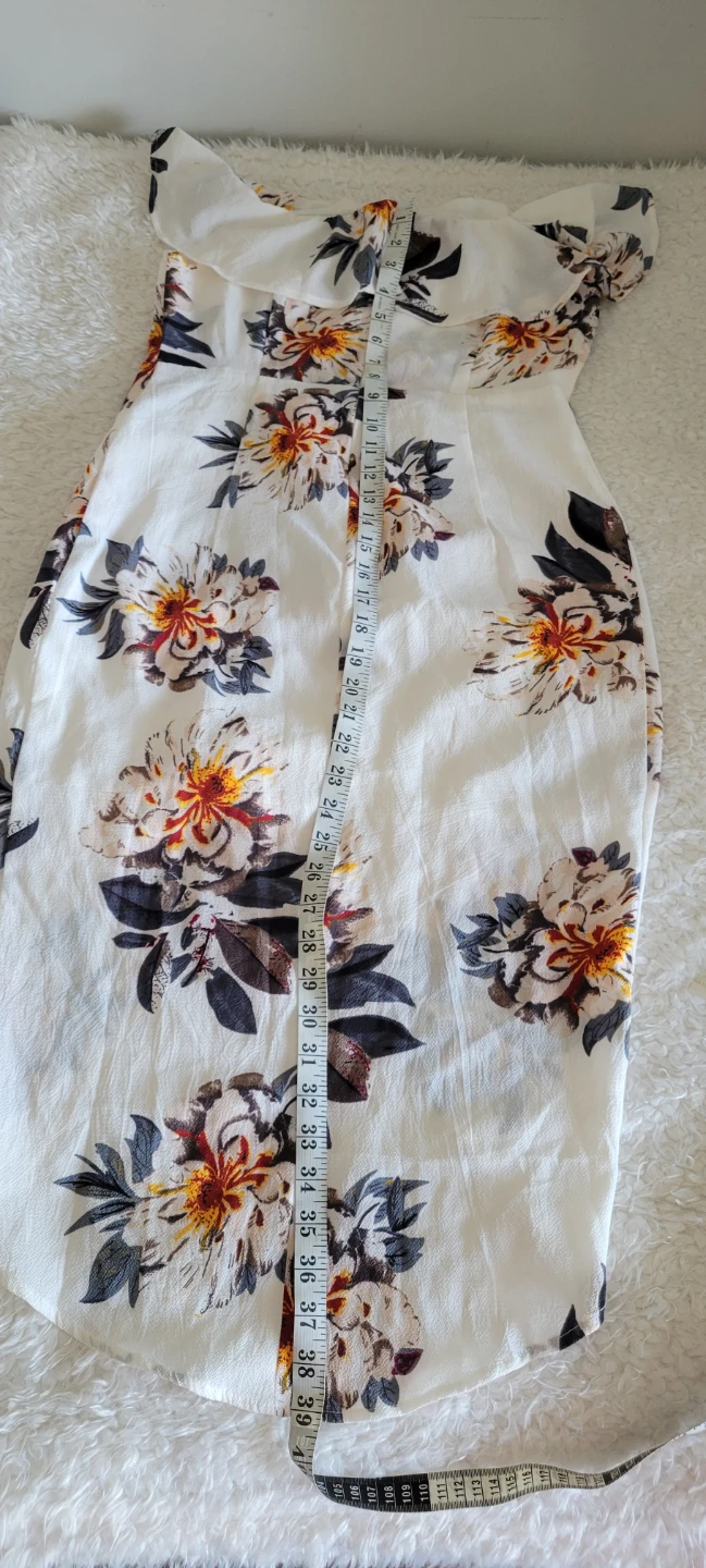 BNWOT Ivory Floral Off Shoulder Maxi Dress with Front Slit - photo 4