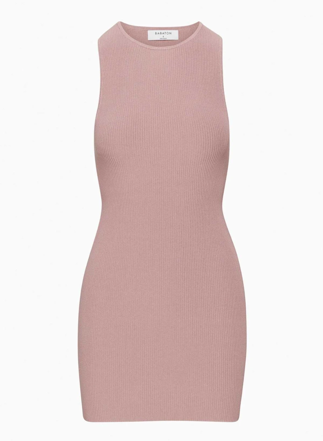 Babaton Sculpt Knit Racer Tank Top - Dusty Rose, Size S