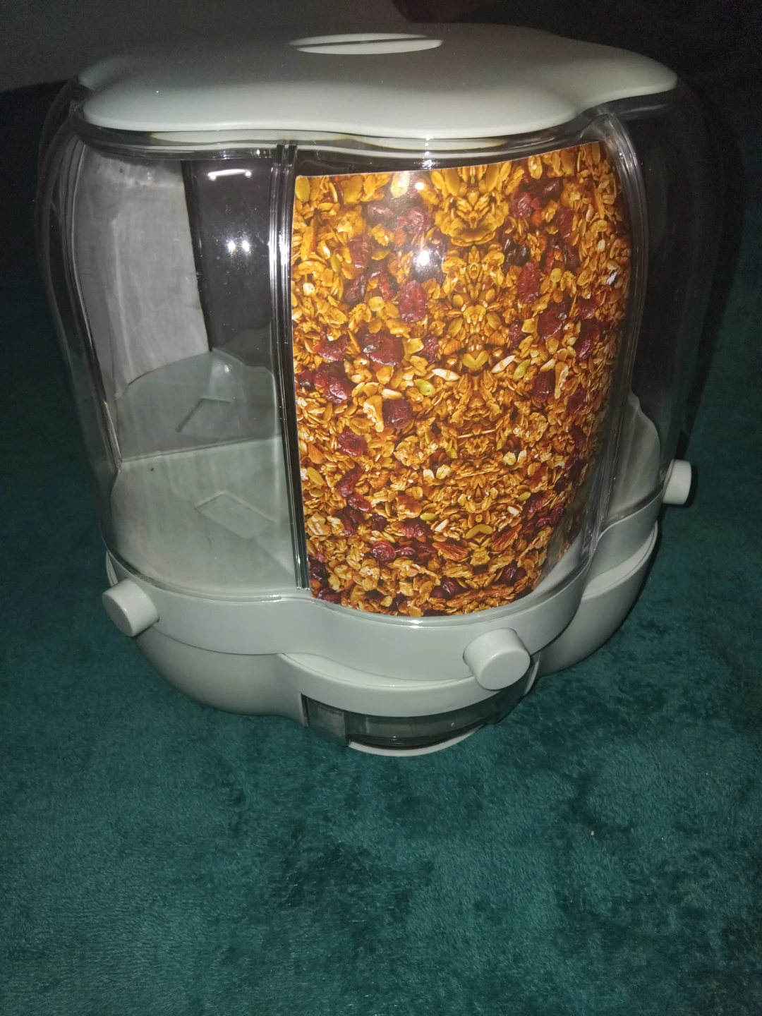 Candy,Nut,Cereal,Sugar And Spice Dispenser with Double Hoppers