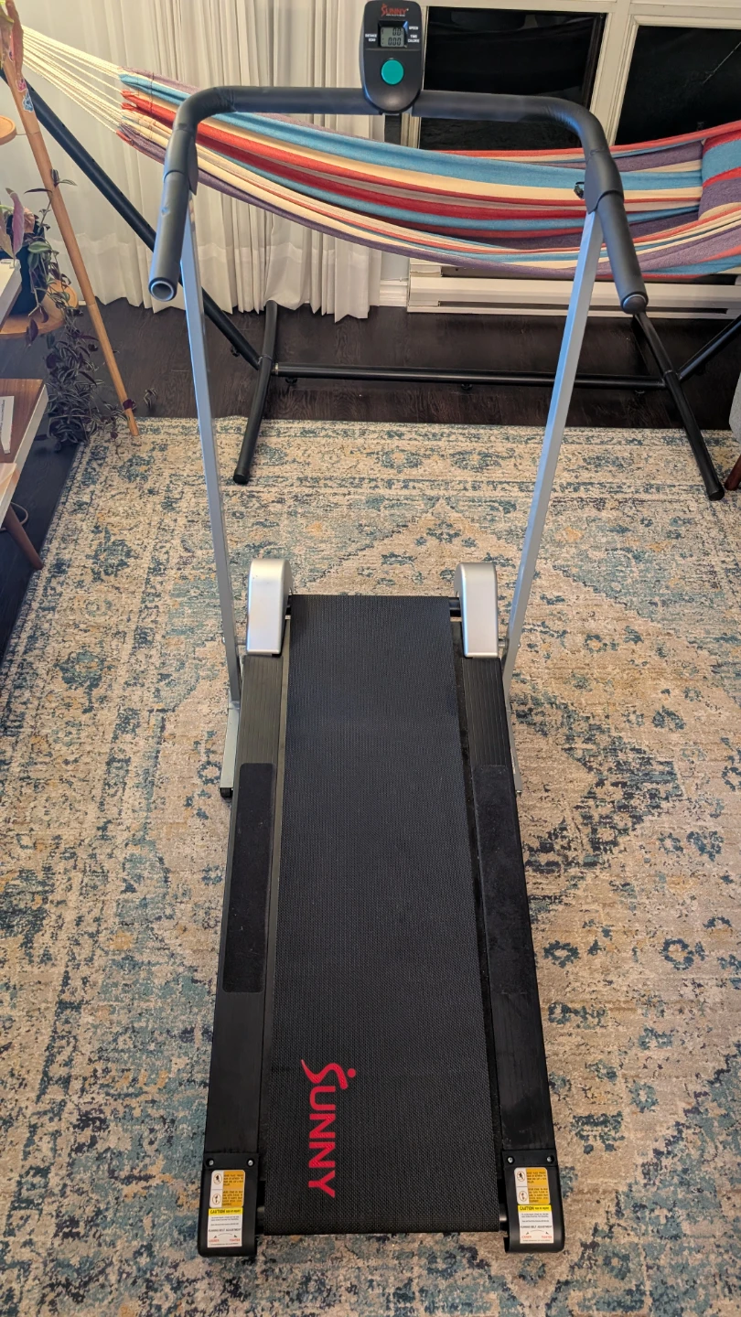 Sunny Health & Fitness Foldable Manual Treadmill - photo 2