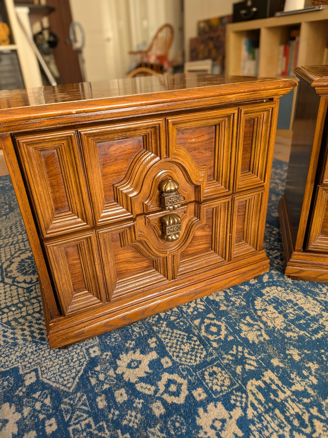 Vintage Wood Nightstand / Side Table - photo 2
