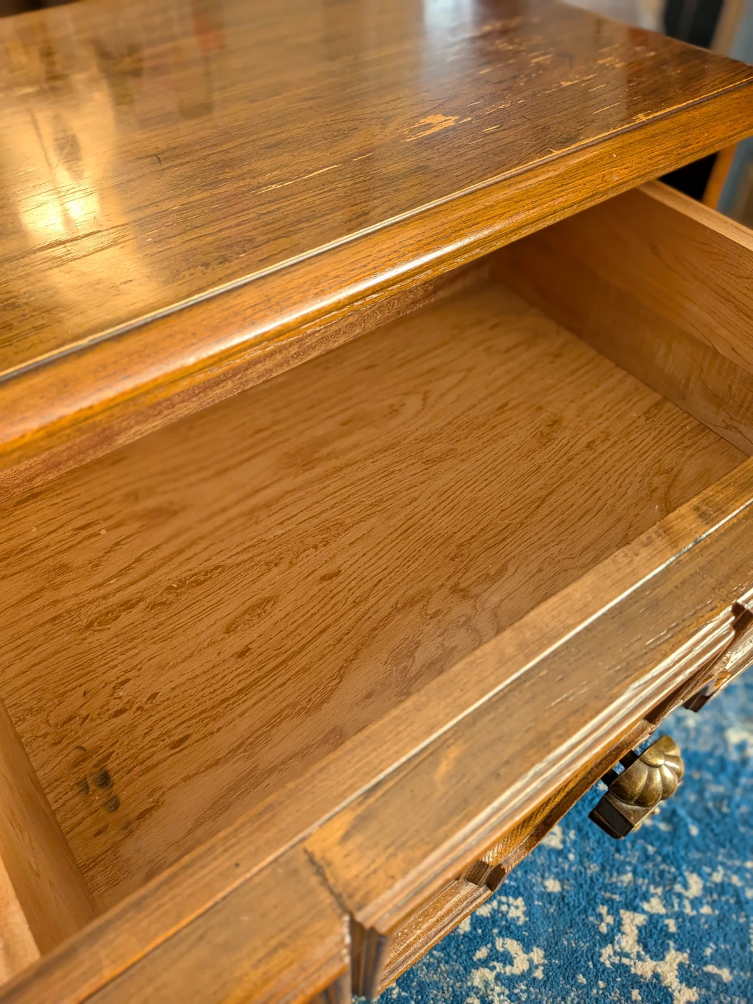 Vintage Wood Nightstand / Side Table - photo 3