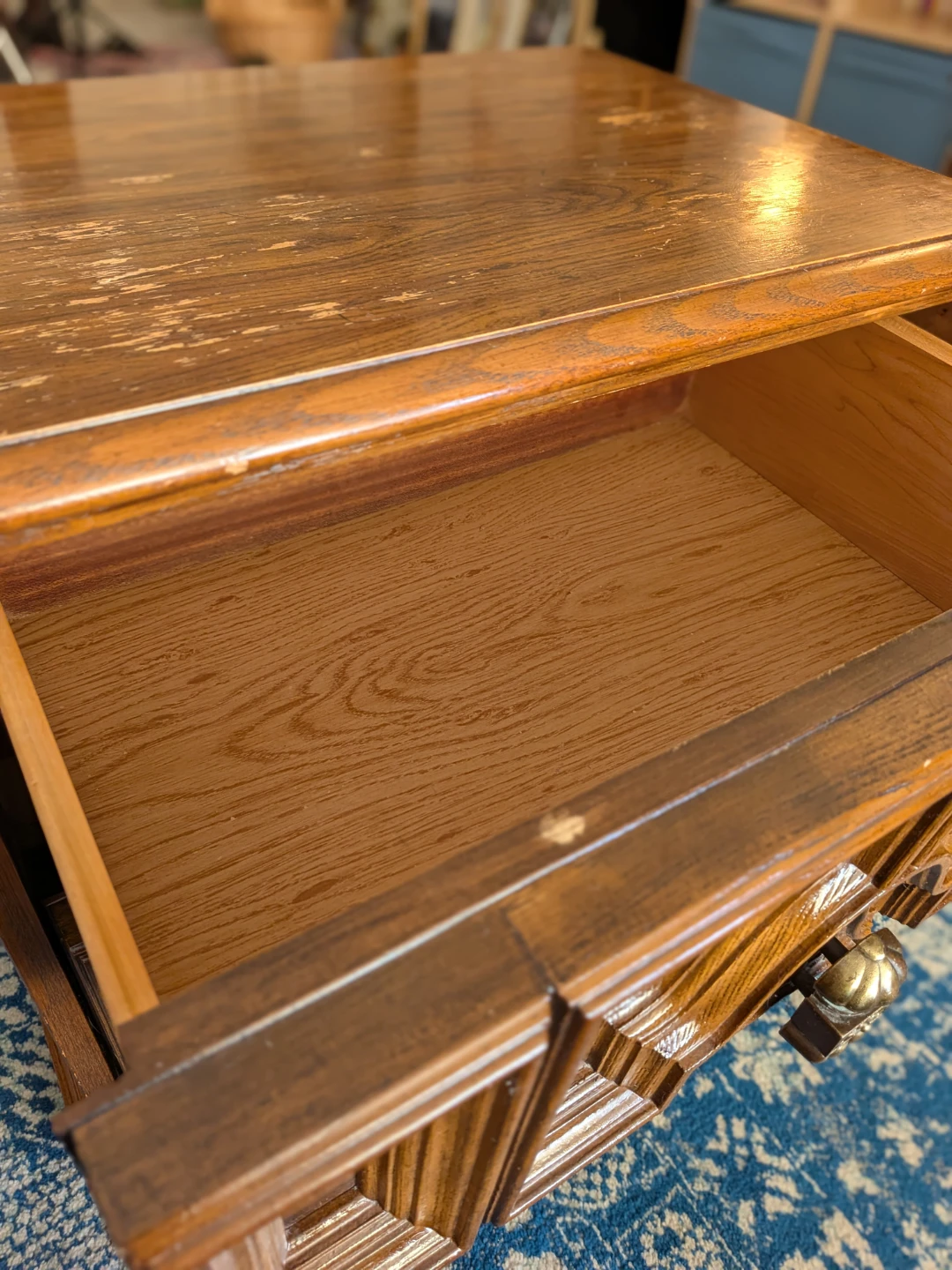 Vintage Wood Nightstand / Side Table - photo 4