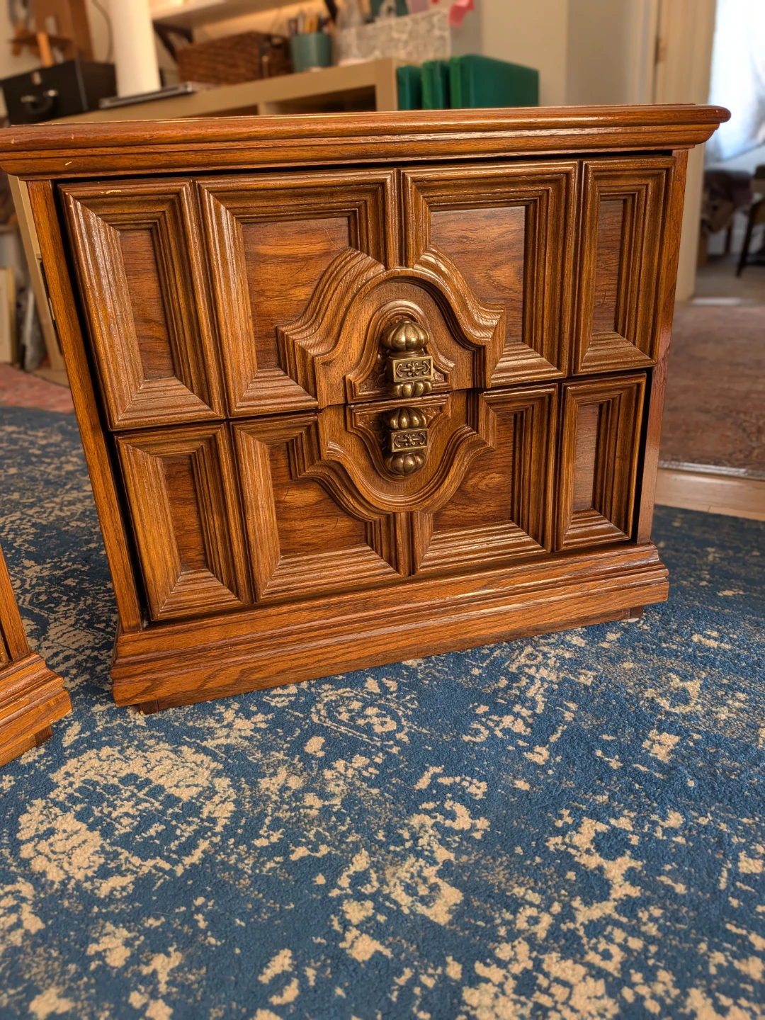 Vintage Wood Nightstand / Side Table - photo 5