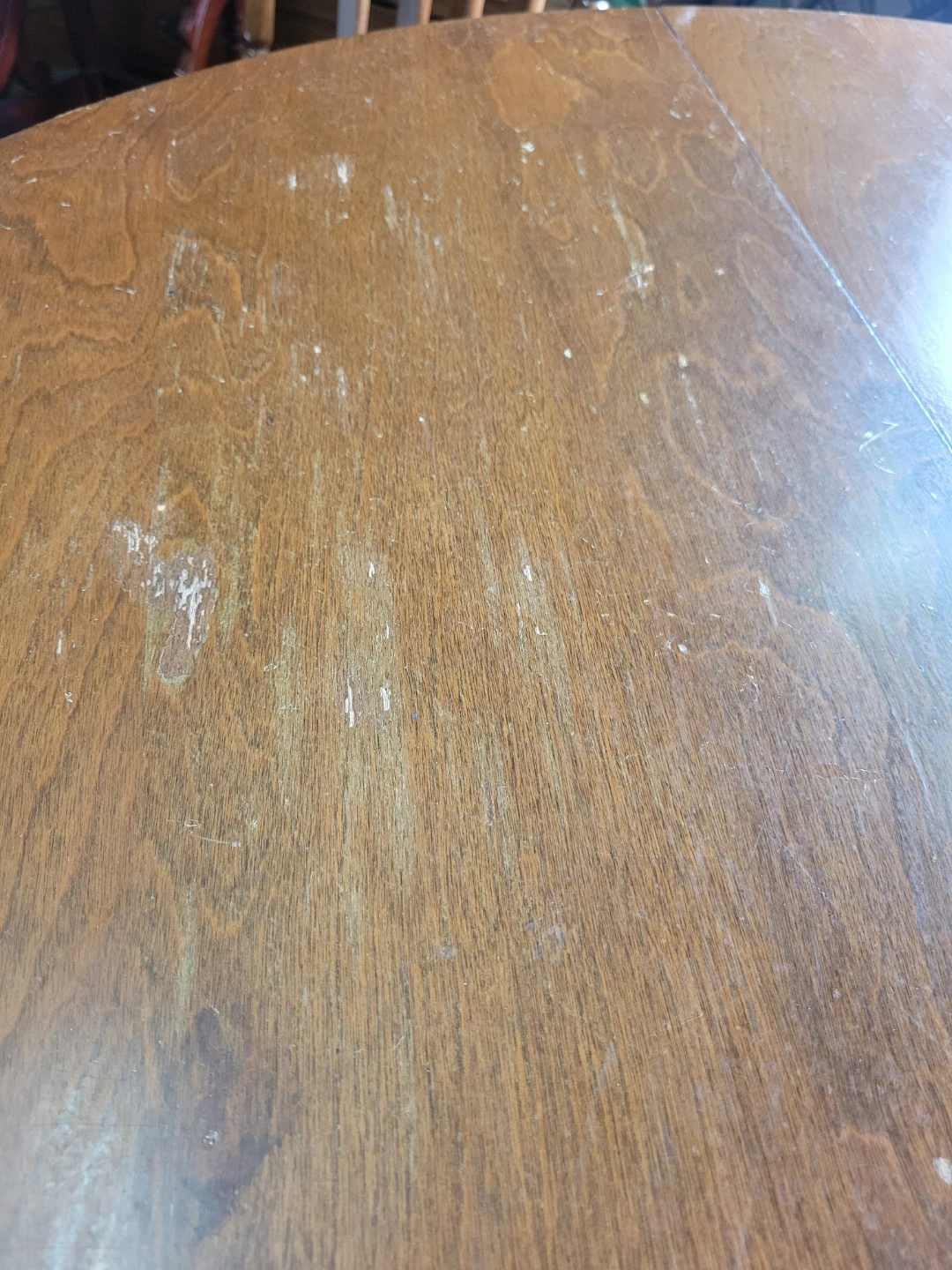Vintage Round Maple Wood Table with two chairs - photo 4
