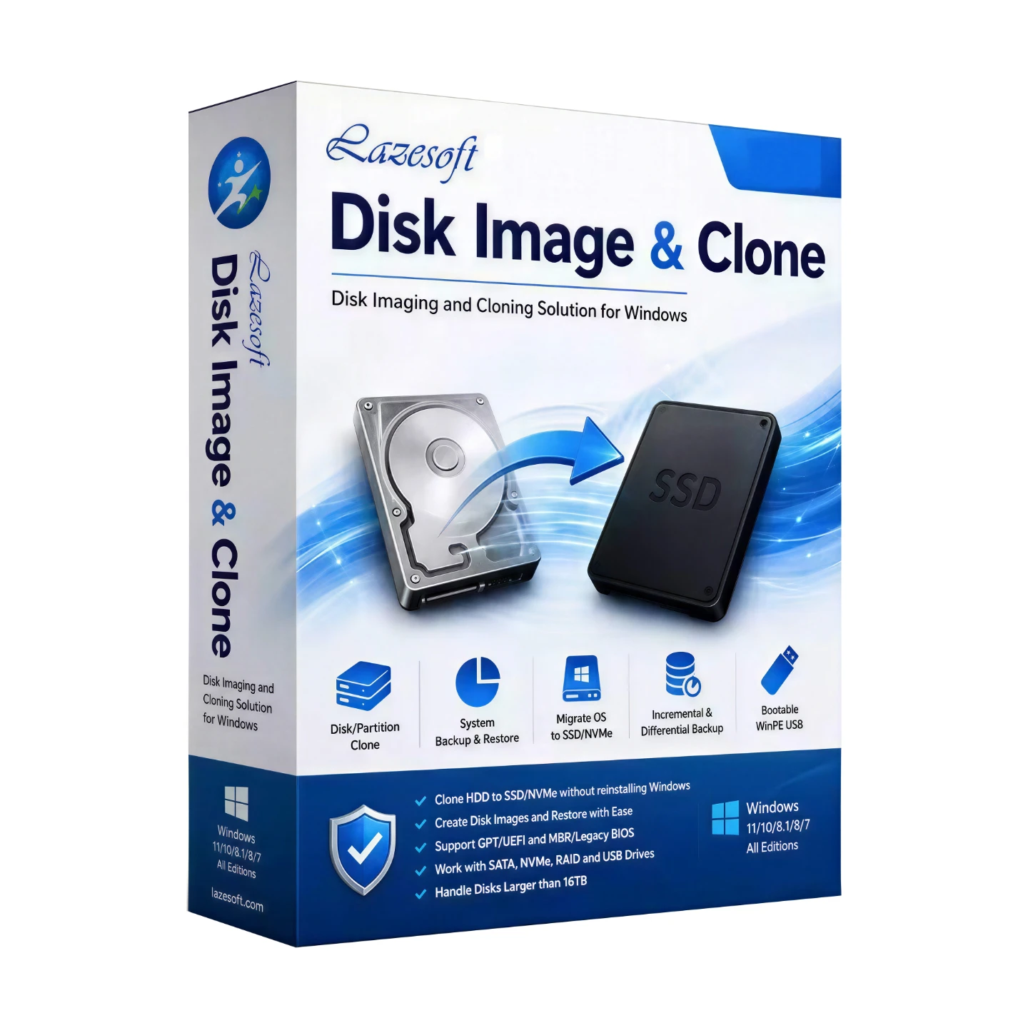 Lazesoft Disk Image & Clone Unlimited Edition Bootable DVD