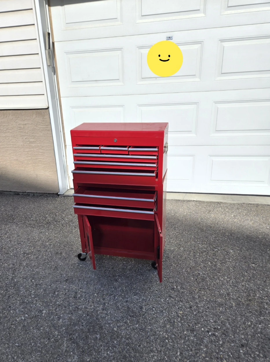 23.5" Red Metal Rolling Tool Chest with Drawers and Cabinets - photo 4