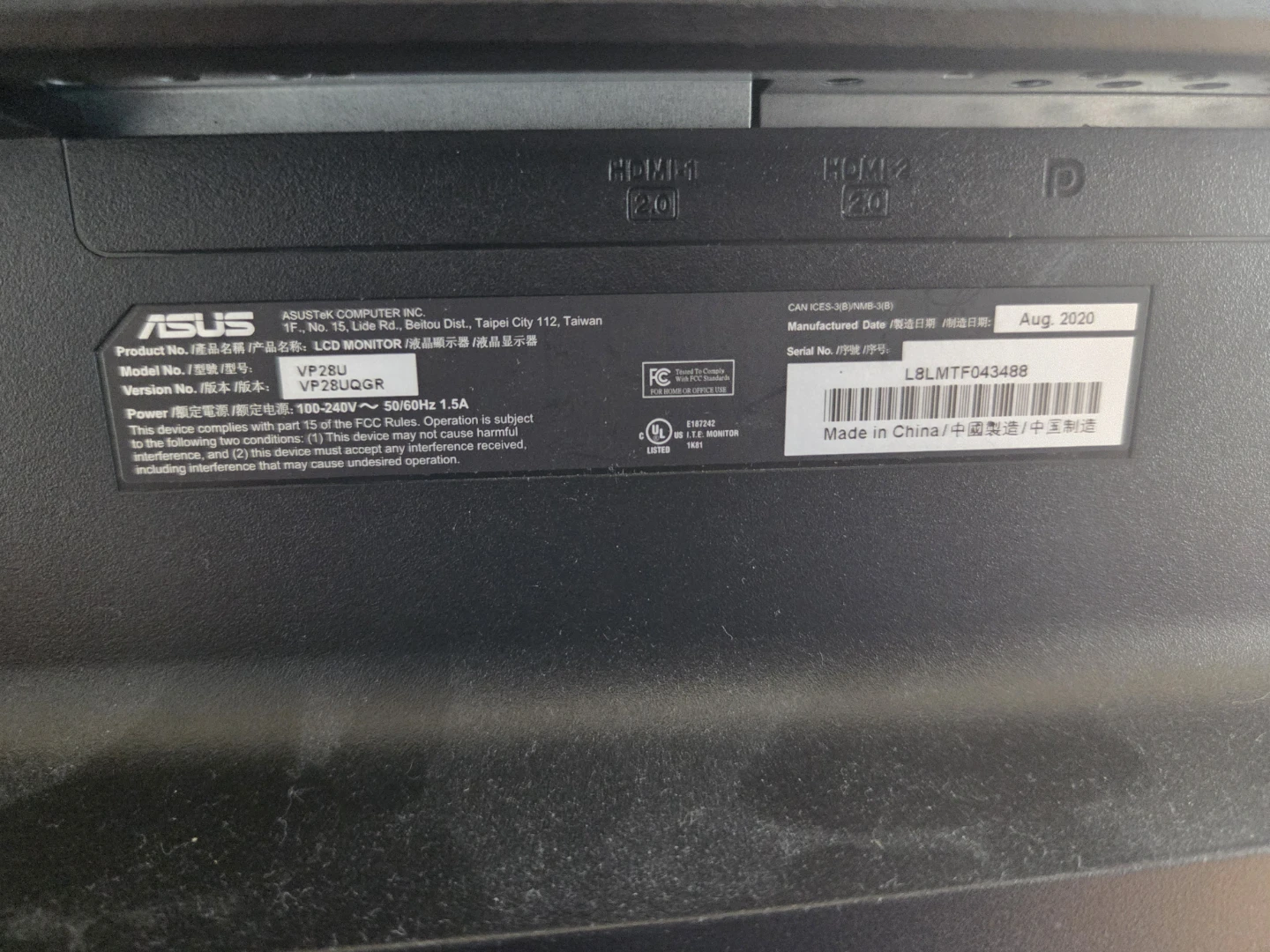 ASUS VP28U 28" 4K UHD Monitor - photo 3