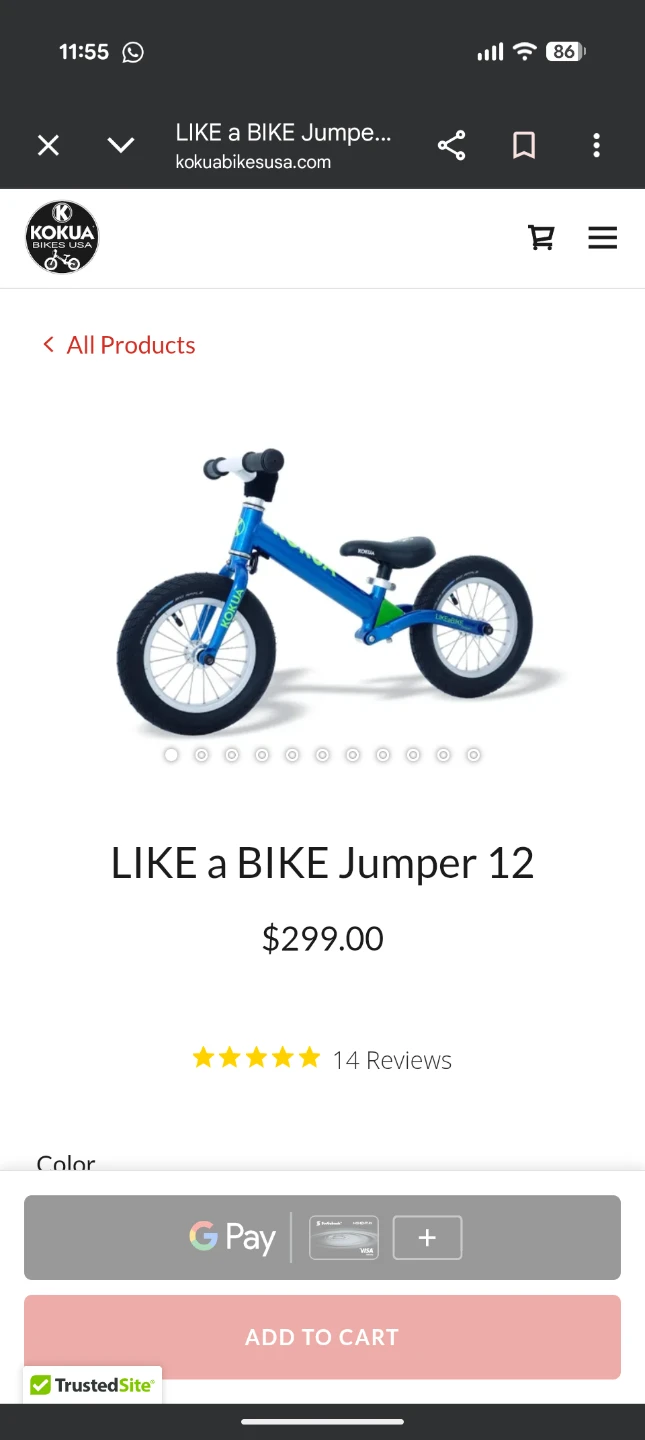 KOKUA LIKE a BIKE Jumper 12 Balance Bike - photo 3