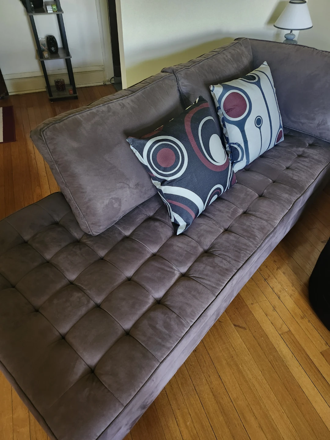 L-Shaped 2- Piece Portofino Charcoal Gray Furniture