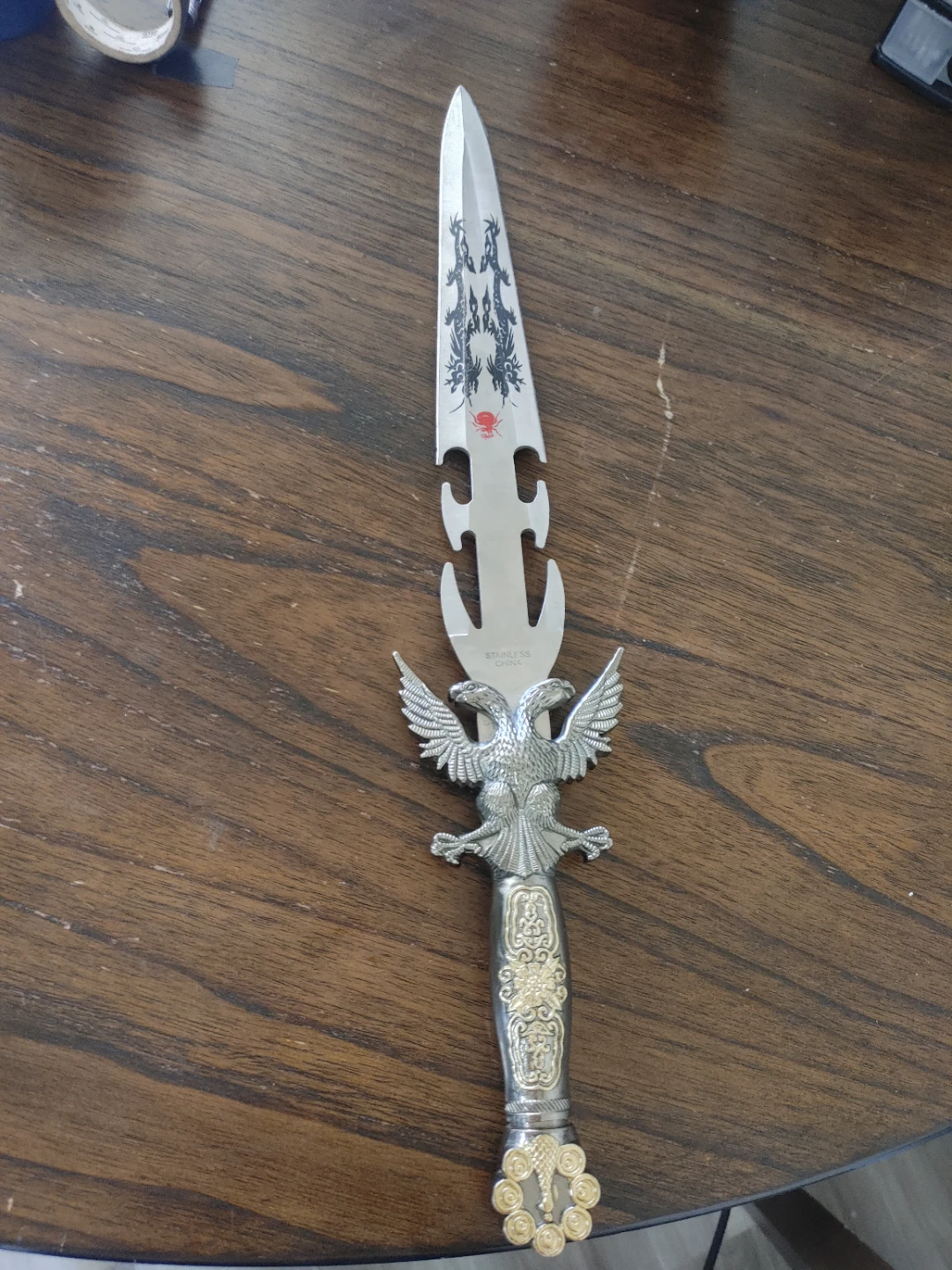 Decorative Dagger with Double Eagle Handle
