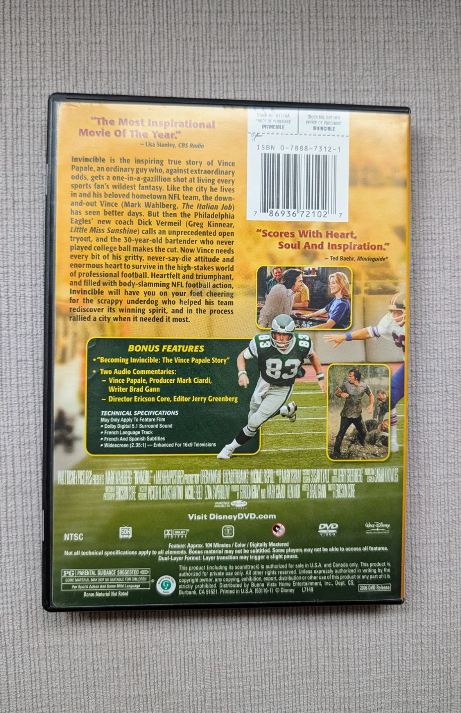 Invincible DVD Movie - photo 2