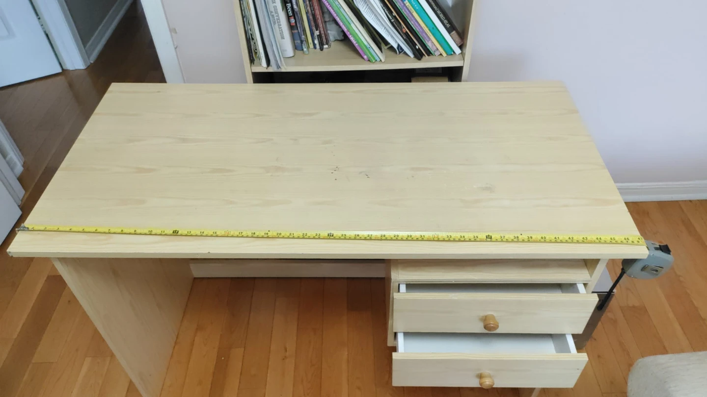 Wooden Desk with 3 Drawers