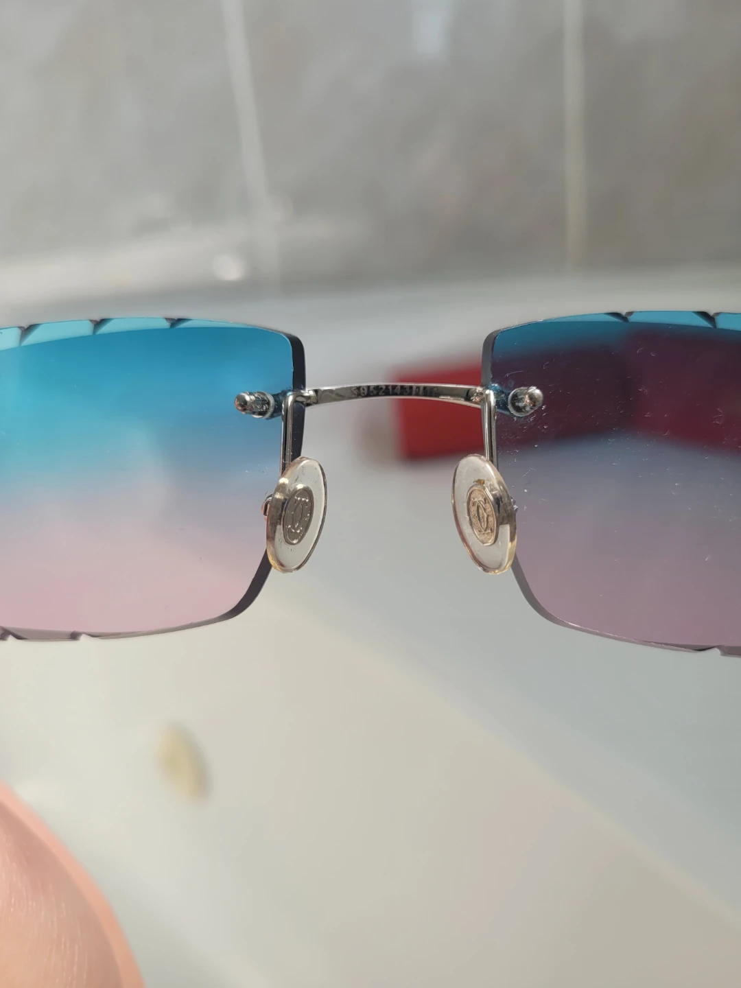Cartier Rimless Sunglasses - Blue/Pink Gradient Lenses - photo 5