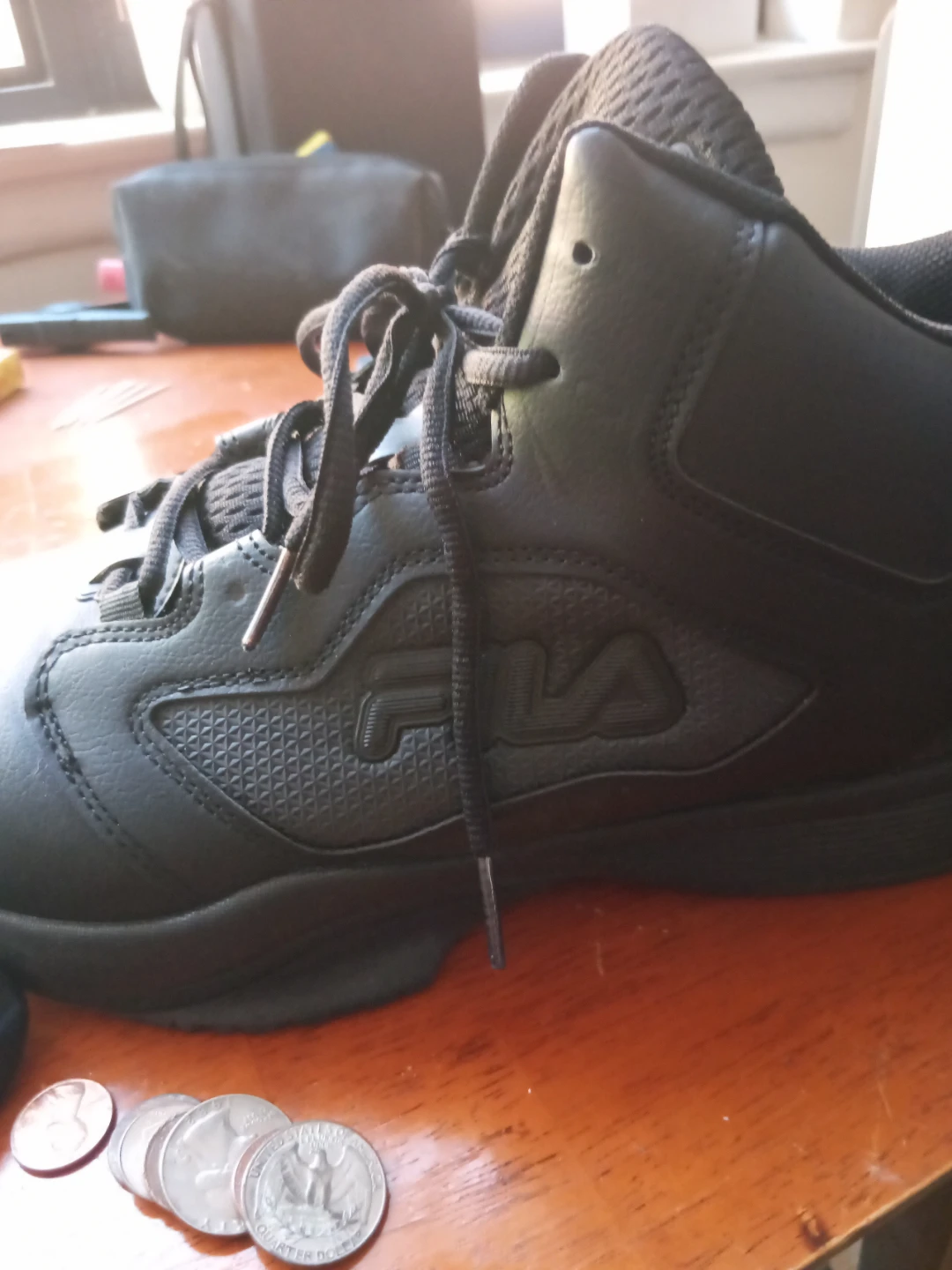 Fila Black High-Top Basketball Shoes