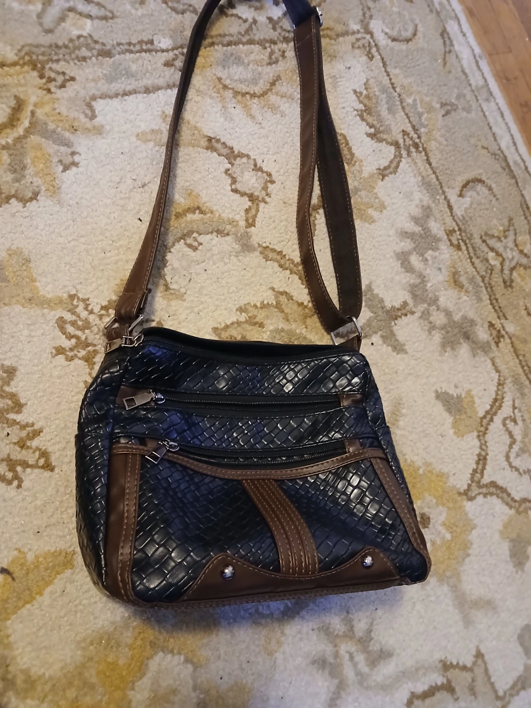 Black Woven Shoulder Bag - photo 2